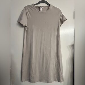 Athleta Light Beige T-Shirt Dress